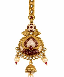 Gold-Tone Saree Chhalla with Pearl & Stone Detailing 19 Gold-Tone Saree Chhalla with Pearl & Stone Detailing - Image 5