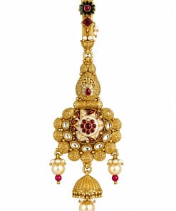 Gold-Tone Saree Chhalla with Pearl & Stone Detailing 26 Gold-Tone Saree Chhalla with Pearl & Stone Detailing - Image 12