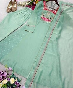 Trending A-Line Cut Salsa Silk 3-Piece Set 19 Trending A-Line Cut Salsa Silk 3-Piece Set - Image 2