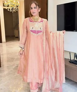 Trending A-Line Cut Salsa Silk 3-Piece Set 35 Trending A-Line Cut Salsa Silk 3-Piece Set - Image 18