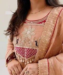 Trending A-Line Cut Salsa Silk 3-Piece Set 29 Trending A-Line Cut Salsa Silk 3-Piece Set - Image 12