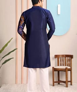 Men’s Silk Elephant Weave Kurta 8 Men’s Silk Elephant Weave Kurta - Image 3