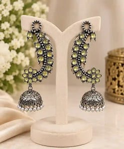 Oxidised Silver Feather Ear Cuff Earrings 16 Oxidised Silver Feather Ear Cuff Earrings