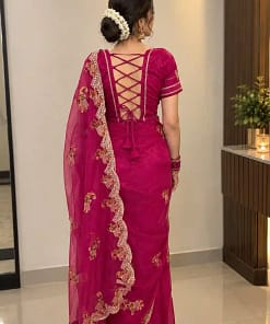 Ready-to-Wear Net Embroidered Saree 14 Ready-to-Wear Net Embroidered Saree5