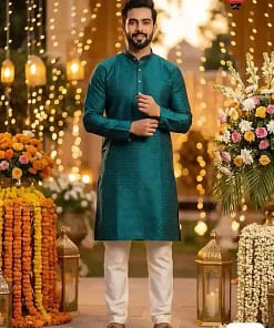 Shubh Silk Jacquard Kurta Pyjama Set 19 Shubh Silk Jacquard Kurta Pyjama Set - Image 8