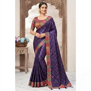 Pre-Pleated Malai Silk Saree