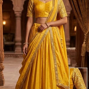 Beautiful Lemon Yellow Lehenga