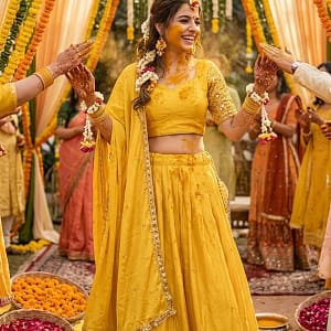 Beautiful Lemon Yellow Lehenga