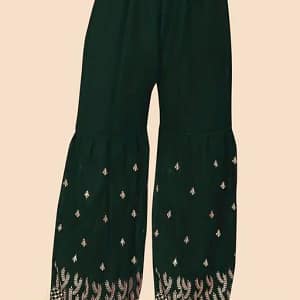 Elegant Deep Green Georgette Sharara Set