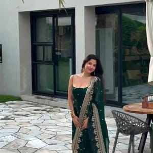 Designer Fendy Silk Thread & Sequin Anarkali Set - Image 12