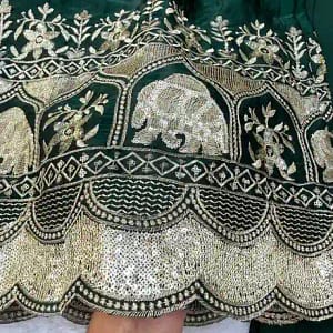 Designer Fendy Silk Thread & Sequin Anarkali Set - Image 7