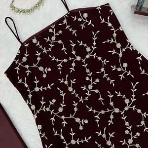 Designer Flux Georgette Thread & Sequins 3-Piece Suit Set - Image 2