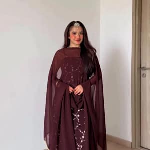Designer Flux Georgette Thread & Sequins 3-Piece Suit Set