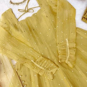 Designer Gown with Pant Set - Image 11