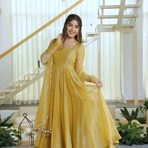 Designer Gown with Pant Set - Image 6