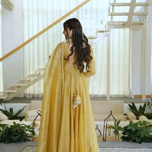 Designer Gown with Pant Set - Image 5