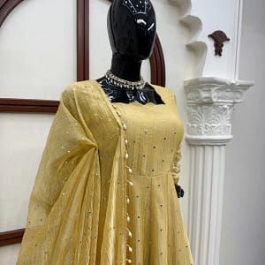 Designer Gown with Pant Set - Image 13