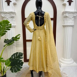 Designer Gown with Pant Set - Image 14