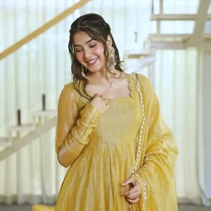 Designer Gown with Pant Set - Image 7
