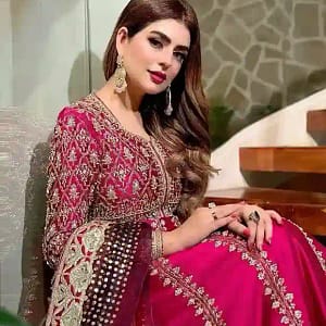 Heavy Sequins Embroidered Chinon Silk Anarkali Gown with Dupatta - Image 2