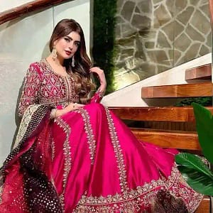 Heavy Sequins Embroidered Chinon Silk Anarkali Gown with Dupatta - Image 6