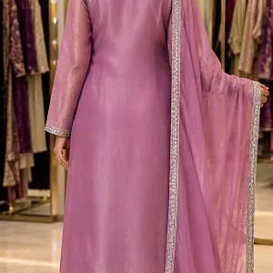 Embroidered Fendy Silk Kurti Sharara Set - Image 4