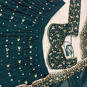 Designer Embroidered Georgette Lehenga Choli Set - Image 12