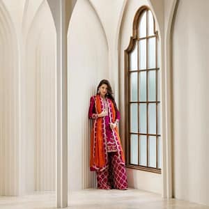 Premium Chinon Embroidered Kurti Plazzo Set - Image 18