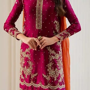 Premium Chinon Embroidered Kurti Plazzo Set - Image 5
