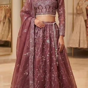 Fully Stitched Fendy Silk Designer Lehenga - Image 2