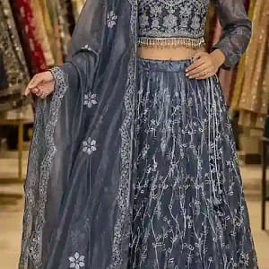 Fully Stitched Fendy Silk Designer Lehenga - Image 9