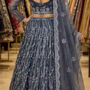Fully Stitched Fendy Silk Designer Lehenga - Image 11