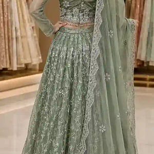 Fully Stitched Fendy Silk Designer Lehenga - Image 6