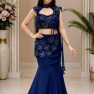 Sequins Lehenga Choli Set - Image 4