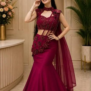 Sequins Lehenga Choli Set - Image 3