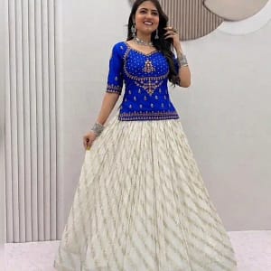 Alternative view of Festival Special Vichitra Silk Lehenga Choli