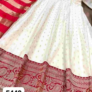 Premium Chanderi Silk Designer Suit with Banarasi Border - Image 6