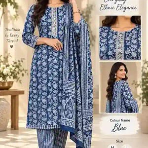 CHAHAT Cotton Embroidered Kurta Set
