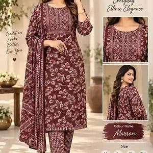 CHAHAT Cotton Embroidered Kurta Set - Image 7