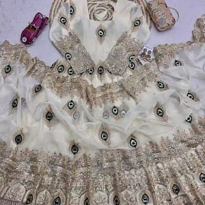 Designer Heavy Fendy Silk Gown Set - Image 2