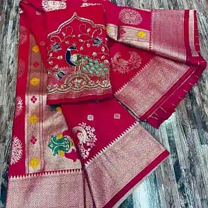 Kalanjali Original Paithani Pure Silk Saree with Handwork - Image 10