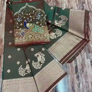 Kalanjali Original Paithani Pure Silk Saree with Handwork - Image 8