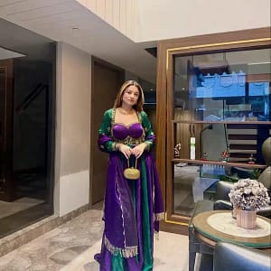Designer Fendy Silk Party Gown & Dupatta Set - Image 9