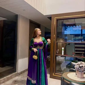 Designer Fendy Silk Party Gown & Dupatta Set - Image 7