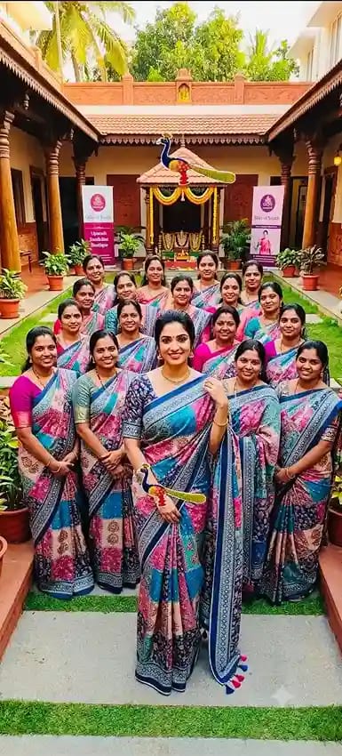 New Trending Bandhni Chinnon Saree with Mirror Work 7 New Trending Bandhni Chinnon Saree with Mirror Work - Image 7