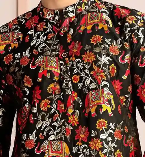 Elephant Silk Kurta 4 Elephant Silk Kurta - Image 4