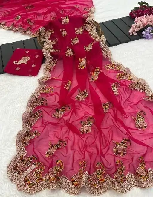 Ready-to-Wear Net Embroidered Saree 3 Ready-to-Wear Net Embroidered Saree5