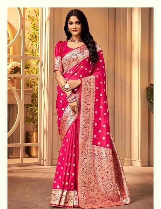 Rani Pink Banarasi Saree 5 Rani Pink Banarasi Saree