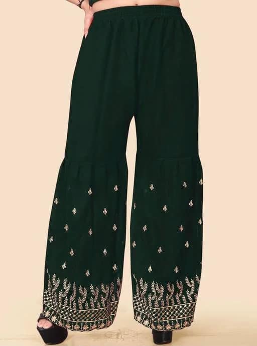 Elegant Deep Green Georgette Sharara Set 2 Elegant Deep Green Georgette Sharara Set