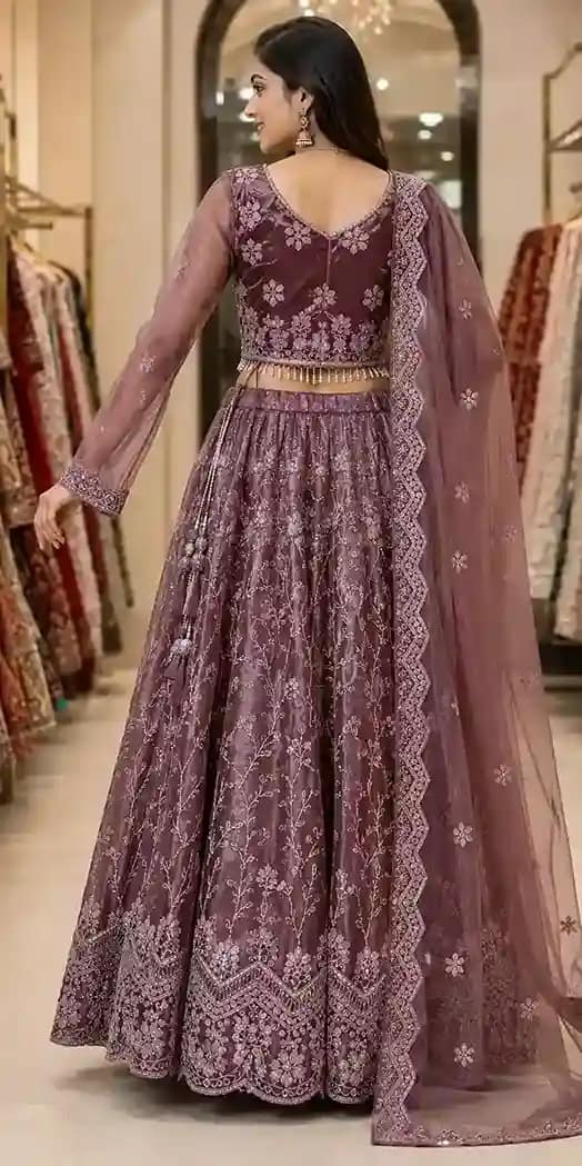 Fully Stitched Fendy Silk Designer Lehenga - Image 8